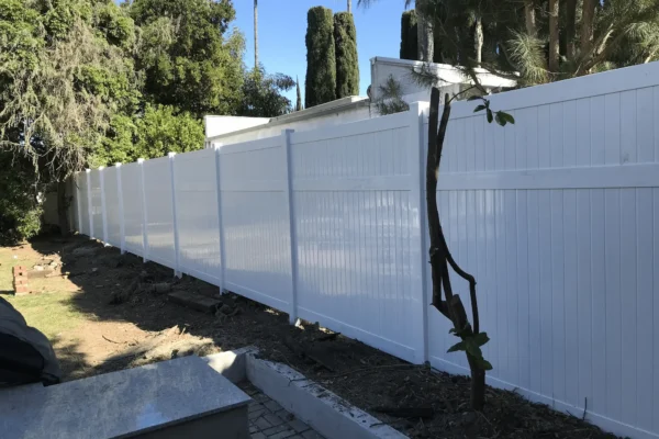 White Privacy Vinyl Fence Marina Del Rey